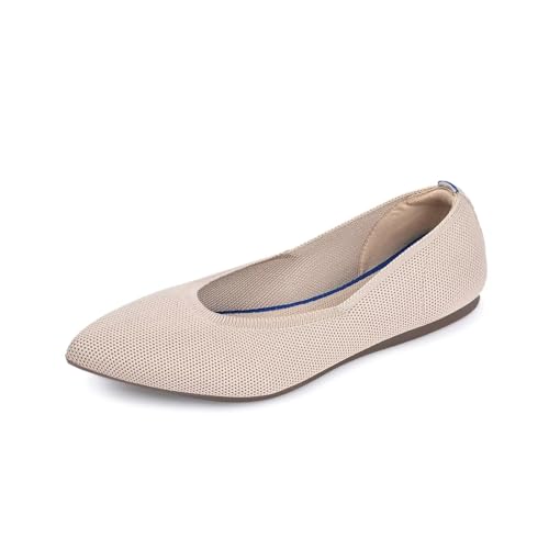 Image of Frank Mully Womens Pointed Toe Flats Knit Dress Shoes Comfort Women Shoes Softable