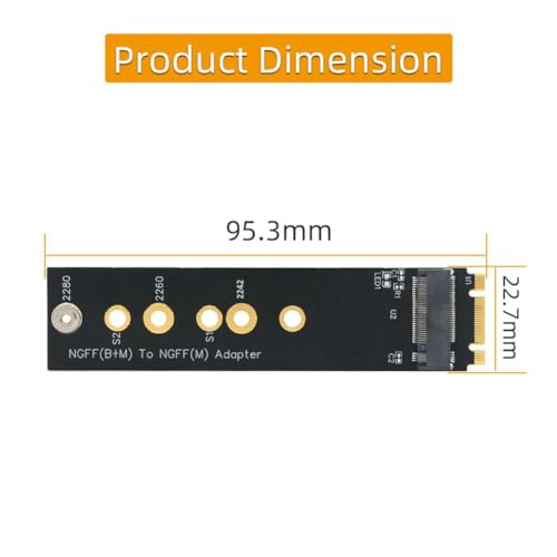 TsoLay 2X M.2 B+M Nyckel Adapter för PCI-E SSD 2242/2260/2280