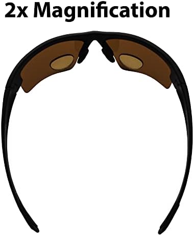 Global Vision Blues Brothers Bifocal Sunglasses - Unisex Scratch-Resistant Black Frame With Smoke Lenses, +2.0 Magnification