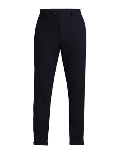 Image of Jack & Jones Men Solid Slim Fit Mid Rise Stretchable Pants