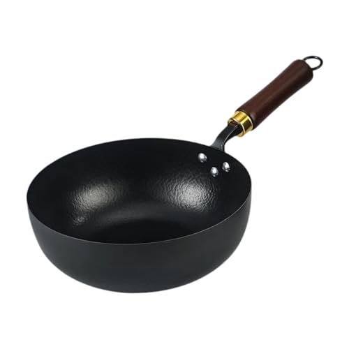 Wok de hierro con mango de madera diámetro 24 cm miniatura 6