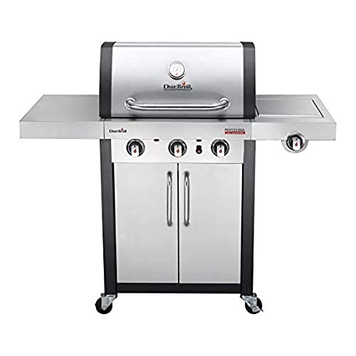Char-Broil Professional Serie 3400 S: Barbacoa De Gas De Cuatro Quemadores Con Tecnología Tru-Infrared™ Y Quemador Lateral, Acabado En Acero Inoxidable.