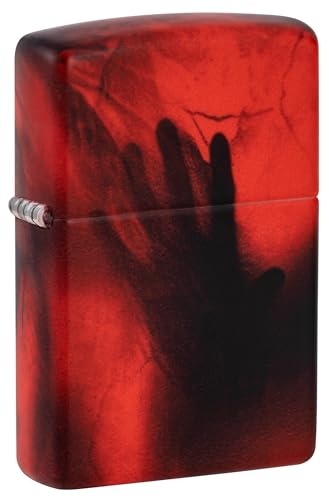 Encendedor Zippo Creepy Skull and Hand Rojo miniatura 1