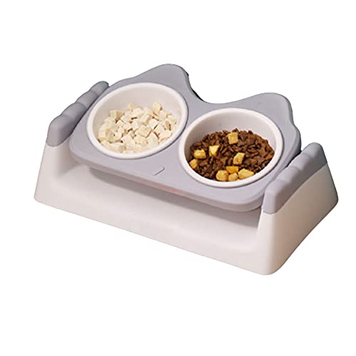 Futternapf für Haustiere, Verstellbare Hundenapf, Doppelte Futternapf kleine, Geneigter Erhöhter Futternapf, Kann zum Füttern und Trinken von Welpen Verwendet Werden Cover