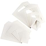 OLYCRAFT 24 Set Weißes Bildermatten Set Rechteckiges Papier Bilderrahmen Zubehör Vorgeschnittene Rahmenmatten Komplettes Set Kern Schneidemattenbrett Für Scrapbooking Galerien DIY Heimdekor Projekte