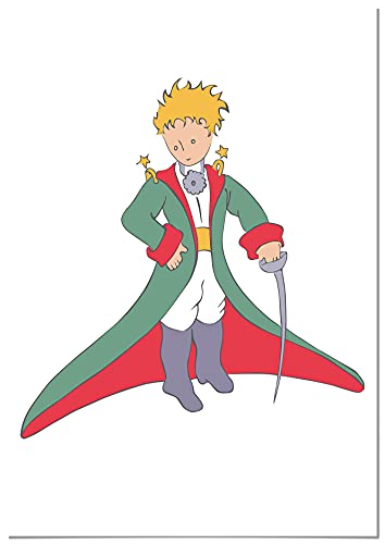 Panorama Cuadro de Aluminio El Principito Rey 50x70 cm - Impreso en Aluminio Dibond Blanco Cuadros para Salón - Cuadros para...