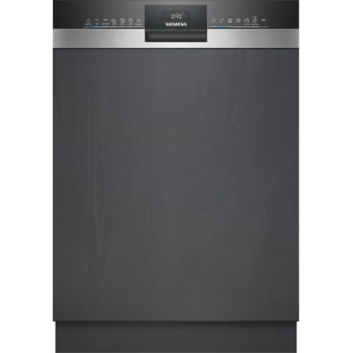 Siemens SN53ES22CE, iQ300, lavavajillas inteligente, parcialmente integrado, 60 cm, fabricado en Alemania, cajón para cubiertos, varioSpeed Plus, cestas flexibles, asistente de programa, intensiveZone