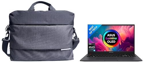 Image of ASUS Vivobook S15 OLED 2022, 15.6 inch 39.62 cm FHD OLED, Intel Core EVO i5-12500H 12th Gen, (16GB RAM /512GB SSD), S3502ZA-L502WS EOS 2 Messenger Bag (Black)