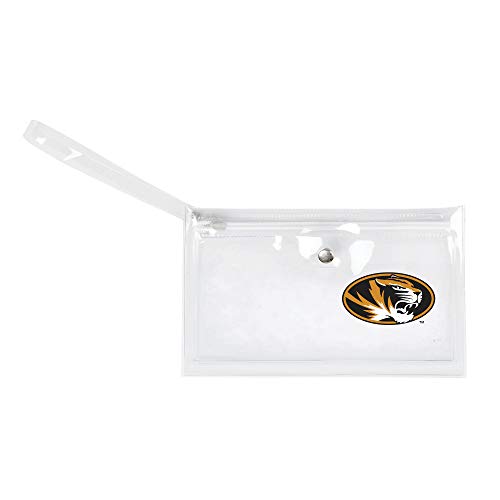 Image of Littlearth - LIWXY NCAA Missouri Tigers Unisex Ncaancaa Ticket Wristlet, Clear, 9 inch by 5.25 inch