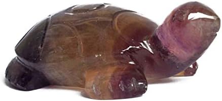 GEMHUB Fluorite Tortoise Statue Approximately 533.50 Ct Good Health