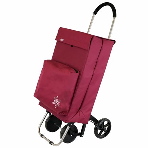 POPYS® Carro de la Compra de 50L con Compartimento Refrigerante | Carrito Compra con 4 Ruedas y Opción de 2 Ruedas | Carro Compra Ideal para Supermercado (Requiere Montaje)