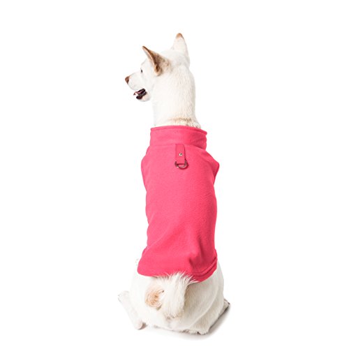 Image of Gooby Fleece Vest Dog Sweater - Pink, X-Small - Warm Pullover Fleece Dog Jacket with O-Ring Leash - Winter Small Dog Sweater Coat - Cold Weather Dog Clothes for Small Dogs Boy or Girl (Pack of 2)