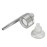 Yizisecce Acuario CO2 Difusor, para Suministros de Peces, atomizador de aleación de Aluminio de 3 Colores, dispersión de Burbujas eficiente, Equipo Duradero con Salida de Niebla (Plata)