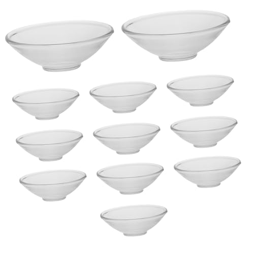 Alipis 12pezzi Raccoglitore Di Cera in Vetro Trasparente Per Candele Scanalato Protezione Antigoccia Ristorante Hotel