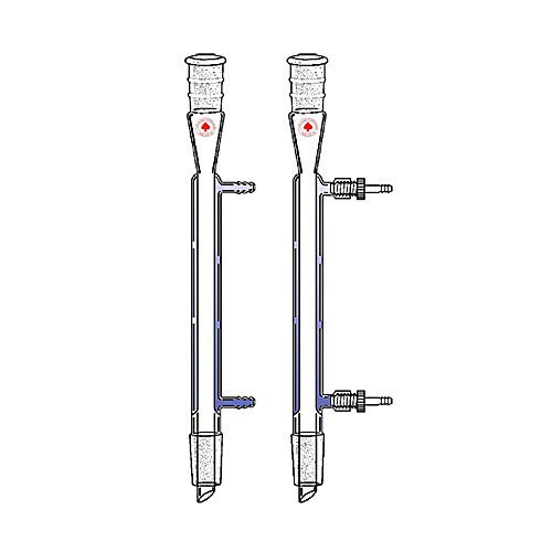 6029-14 Series West Condenser, 300 mm Jacket Length, 24/40 ST Joint Top and Bottom, Size D Hose Barb