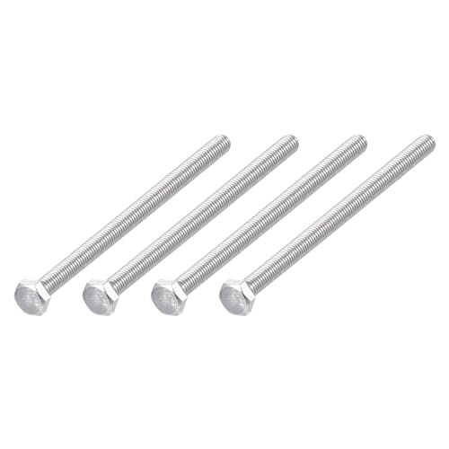 Image of METALLIXITY Hex Bolts (M6-1x150mm) 4Pcs, 304 Stainless Steel Coarse Fully Threaded Hex Head Screw Bolt Machine Screws - for Furniture Repair, Silver