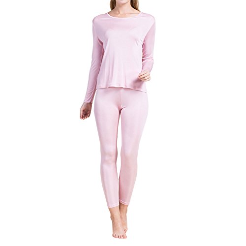 Paradise Silk Pure Silk Knit - Conjunto de calzoncillos largos térmicos para mujer Cover