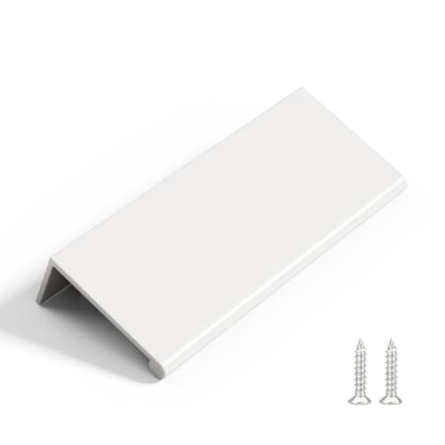 Image of Rergy 10 Pack 3 inch Cabinet Pulls White Finger Pulls for Cabinets