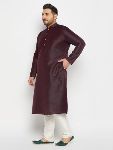 Image of Vastramay Plus Men's Silk Blend Kurta Pyjama Set
