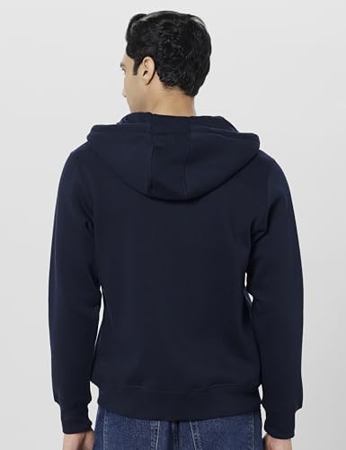 Image of U.S. Polo Assn. Men's Solid Regular fit Sweatshirt, Cotton Blend, Hooded Neck