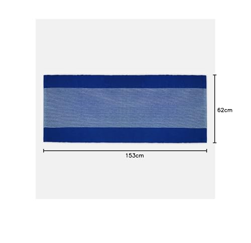 Image of Handcrafted Cotton Rug Runner - 2x5 ft Soft & Washable Carpet for Entryways, Bedrooms & Outdoor Patios