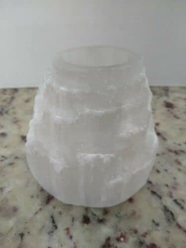 Pachamama EssentialsPachamama Essentials Natural Selenite Tower Candleholder 3-4" Skyscraper Candleholder - Cleansing - Healing - Metaphysical - Chakra Healing