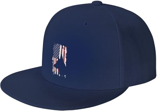 German Shepherd American Flag Outdoor Baseball Hat Flat Hat