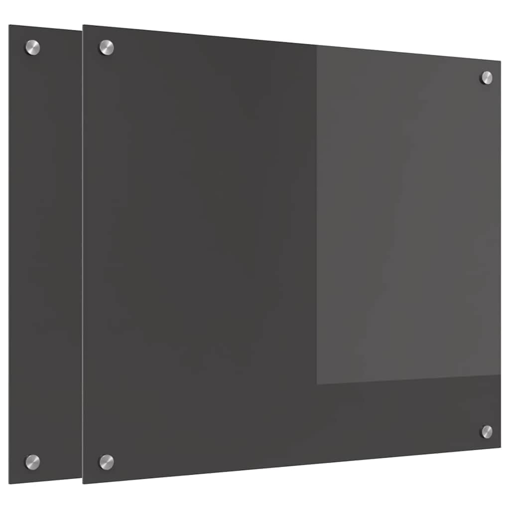 Generisch Küchenrückwand 2 pcs Dunkelgrau 70 x 60 cm Gehärtetes Glas,Heim & Garten,Küche & Esszimmer,Küchenhelfer & -utensilien-3415460