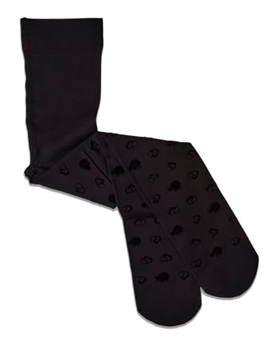 MeMoi Girls Opaque Overlapped Heart Flocked Tights4