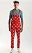 Wes and Willy Mens College Gameday Tailgating Lightweight Fashion Overalls (Ohio State Buckeyes, Logo Red, Large)