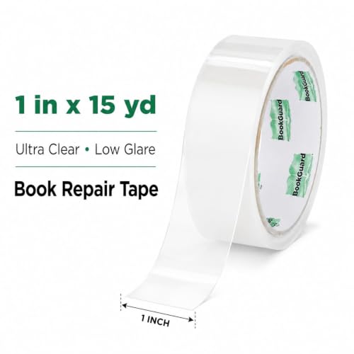 BookGuard Clear Book Repair Tape, 1 Inch x 15 Yards - Additional View