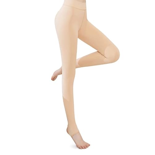 Damen Thermostrumpfhosen Winter,500g Gepolsterte Extra Dicke Hautfarbene Leggings,Hoch Tailliert und Schlank Für sportliche Wärme im Freien Plus Größen Cover