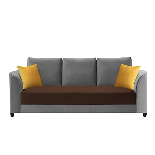 Image of Francis 3 Seater Sofa Set for Living Room (Brown Grey Fabric)