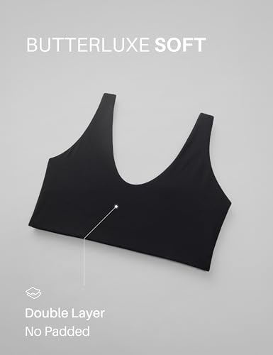 CRZ YOGA Butterluxe Soft Double Lined Sports Bras for Women Scoop Neck Adjustable Straps Yoga Crop Top Lounge Cami Non Padded3