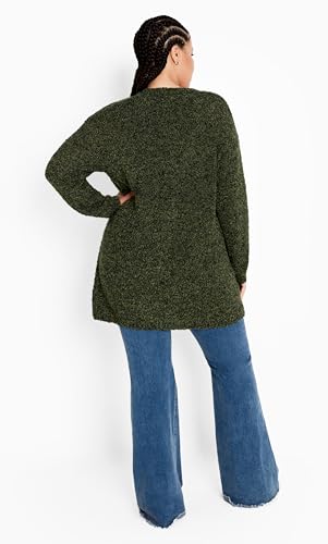 Image of Avenue Women's Plus Size Cardigan - Amber Boucle