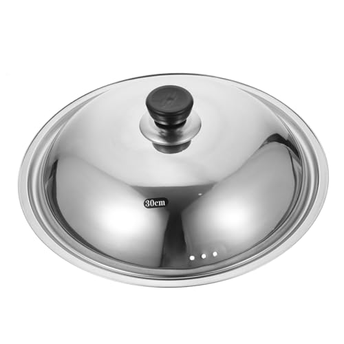 VALICLUD Cubierta de Olla de Acero Inoxidable Multiusos Resistente al Calor Accesorio de Cocina para Cacerolas Woks y Vaporeras Práctico Utensilio para Hogar y Hotel