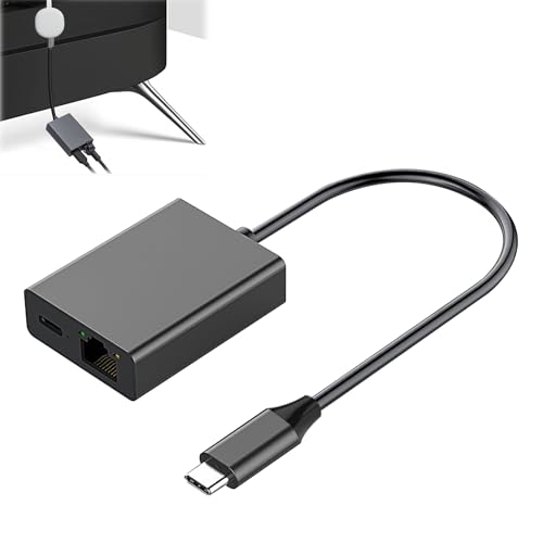 Ya en manzanajugosa.com: Keyxer Adaptador Ethernet USB C de 1000 Mbps con carga de 100 W para Chromecast. Perfecto para streaming estable y carga rápida, compatible con Waipu TV
