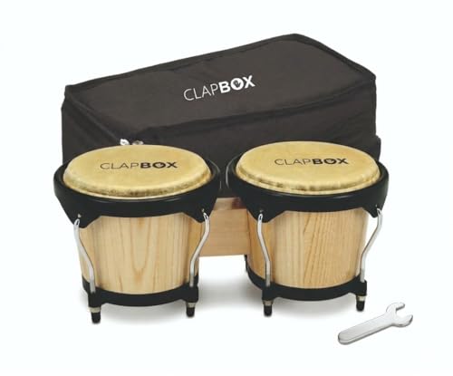 Image of Clapbox Bongo ZHB-1080 (6''+7'') with Padded Bag and Tuning Key, Natural Colour