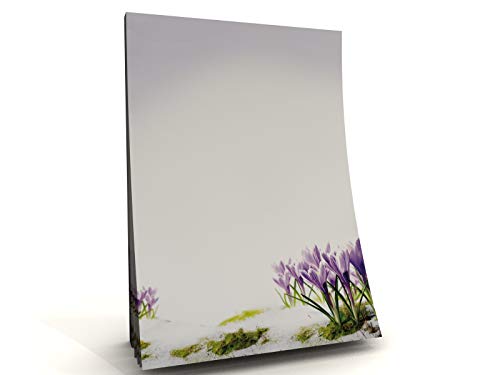 Notizblock A5 | hochwertiger Motivpapier Block | Krokusse | 50 Blatt, 90g/qm | Schreibnotizblock | Notizblock | Schreibblock A5 | Paperandpicture Cover