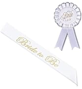 Hen Party Sash Badge Set, 2PCS Bachelorette Party Accessories Include Satin Sash and Award Ribbon...
