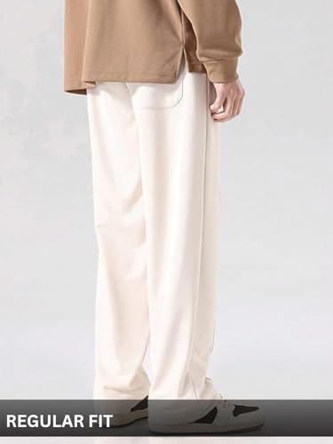 Image of GRECIILOOKS Men's Lycra Cargo Track Pants - Loose Fit Joggers for Men | Korean Style Travel & Lounge Wear with Pockets (Available in Plus Size)