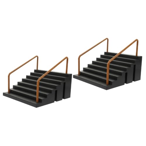 CORHAD 2pcs Skateboard Park Props Finger Scooter Kid's Skateboard Set Plastic Material