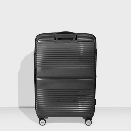 Image of VIP AER Plus Pro Check-in Trolley Bag 77cm | Large | Hard Luggage | Smooth 8-Wheel Suitcase | Premium Polypropylene | Flushed TSA Lock Business Travel Luggage | 3 Years International Warranty (Black)