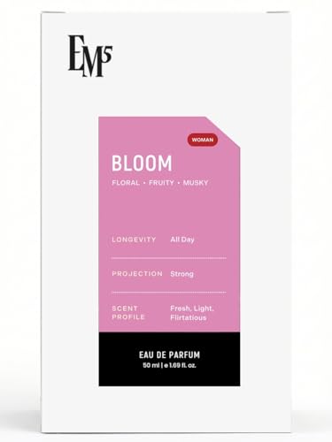 Image of EM5 Bloom Perfume for Women | Floral Fruity Sweet Woody Fragrance | EDP Strong and Long Lasting Spray | Luxury Gift for Women
