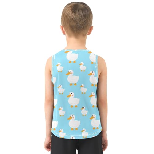 J JOYSAY Cartoon Duckling Array Boys Tank Top Sleeveless Muscle Shirts Quick Dry Kids T-Shirts 3-15T3