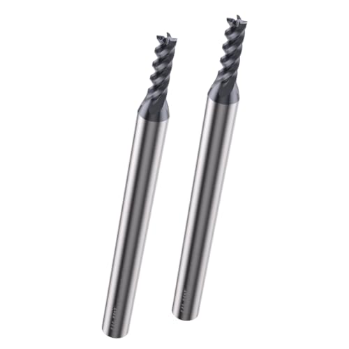Image of LU&MN Carbide Square End Mill - 4 Flute - LME5 /64 4T (2 Pieces, 5 /64 inch) - for Milling Alloy Steels, Hardened Steel, Metal & More - Mill Bits Sets for DIYers & Professionals