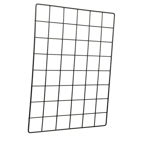 RORPOIR Elegant Wrought Iron Storage Rack Grid Wall Decor Metal Grid Panel for Photo Art Display