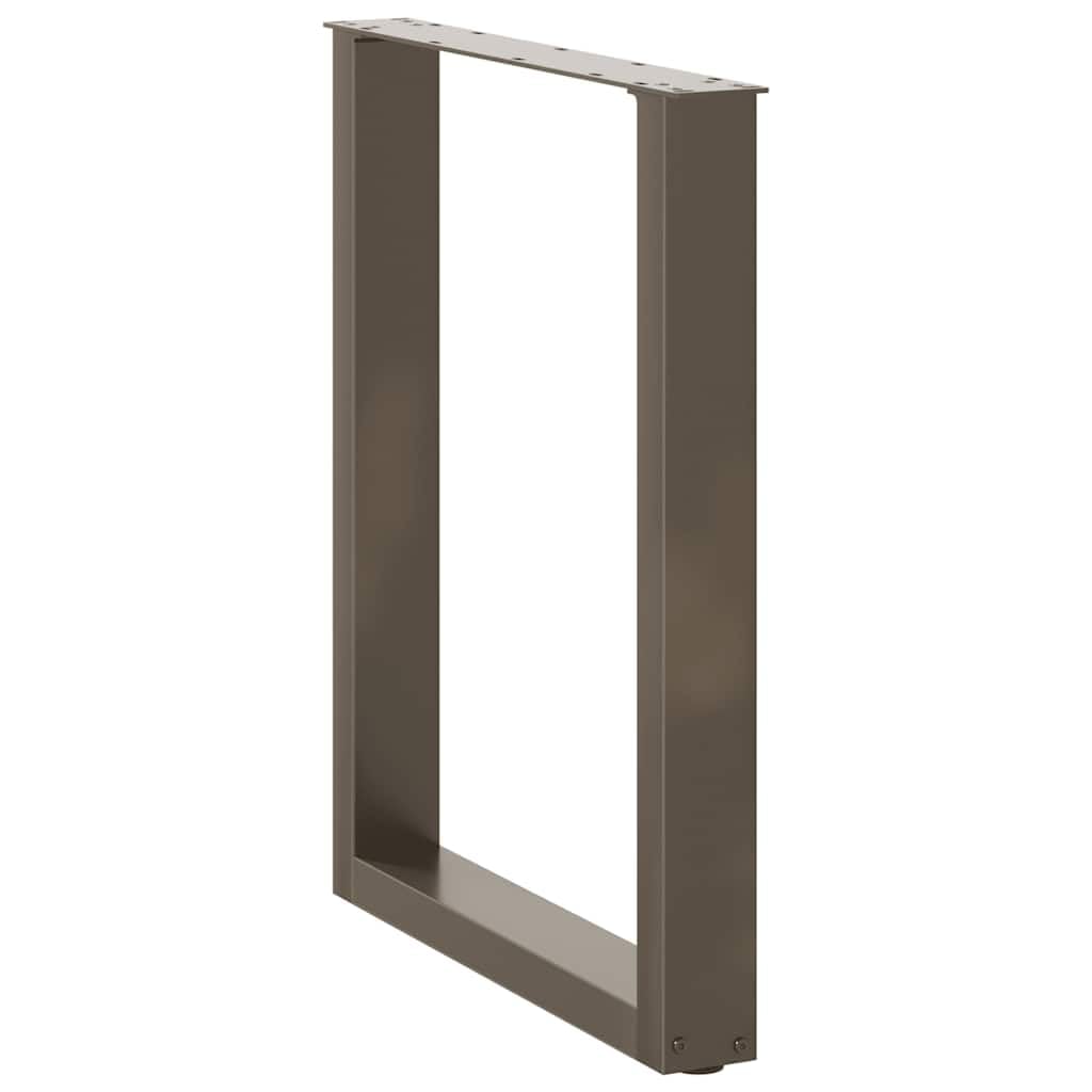 Gambe da Tavolo per Tavolino e Panca, Supporti per Mobili in Metallo a Forma di U con Livellatori Regolabili, Staffe Preforate e Viti per Progetti Fai da Te (70 x (72-73) cm)