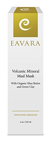 Exfoliating Mud Mask for Women and Men | Volcanic Pore Reducing Facial Mask with Natural Minerals | Organic Skin Care for Face | Anti-Aging | Shea Butter | Green Clay and Bentonite Clay Mask