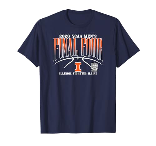 Illinois Illini Final Four 2026 Mens Basketball Navy T-Shirt